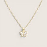 Flutter Pearl Butterfly Necklace