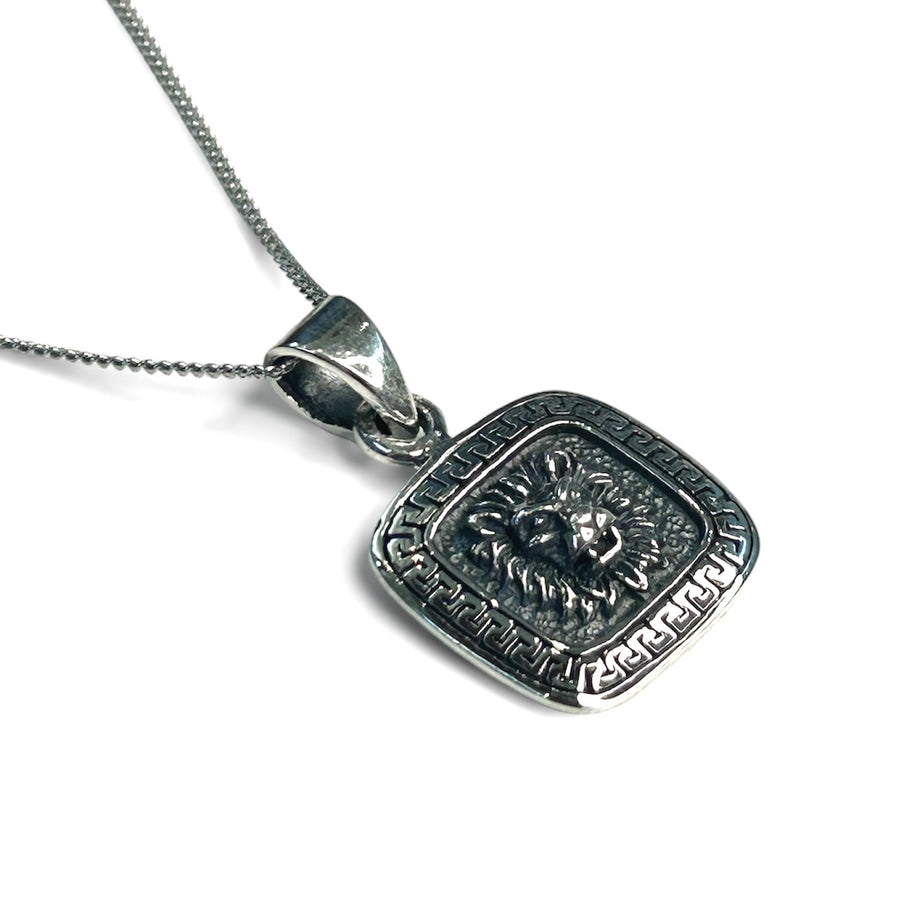 Square Lion Face Necklace