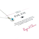 Evil Eye MOP Heart Necklace
