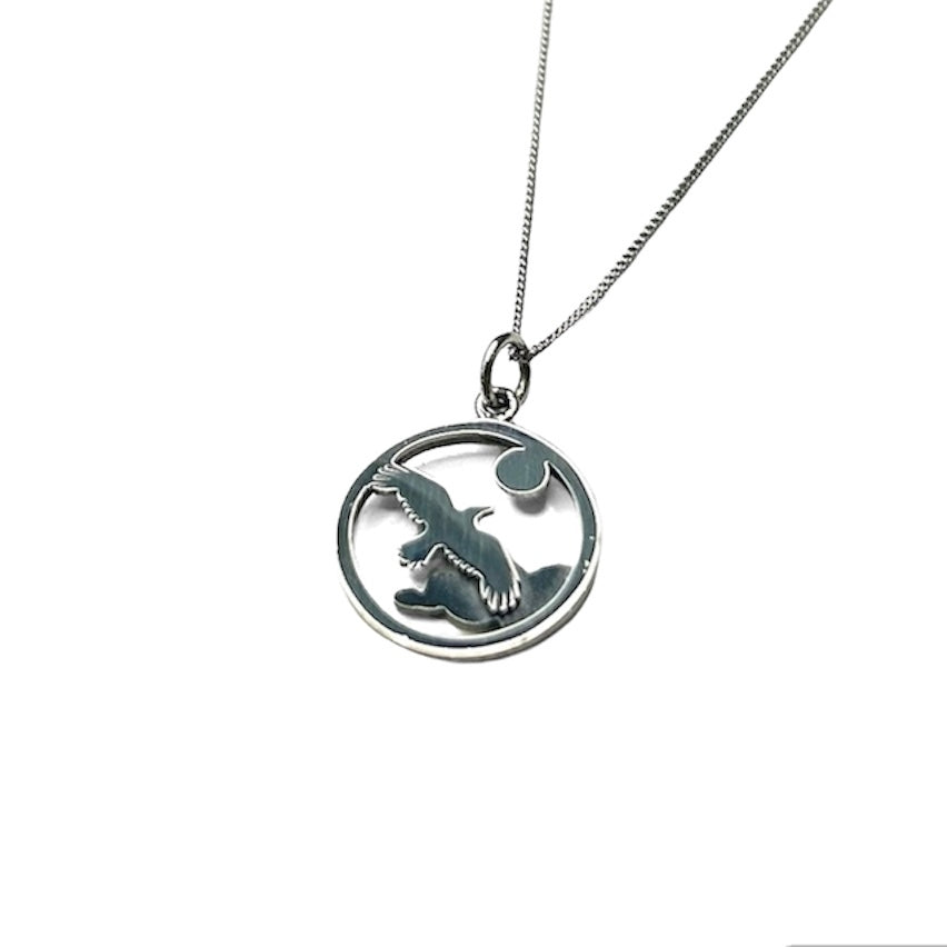 Soaring Raven Necklace