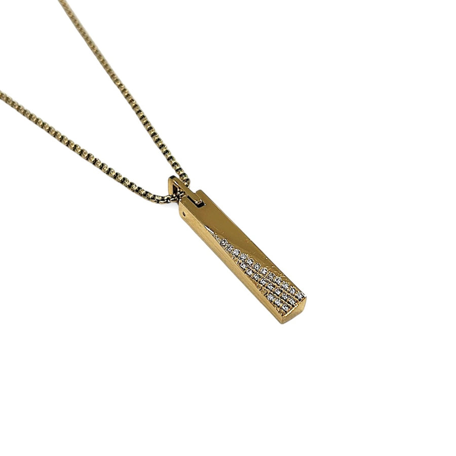 CZ Thin Rectangle DogTag