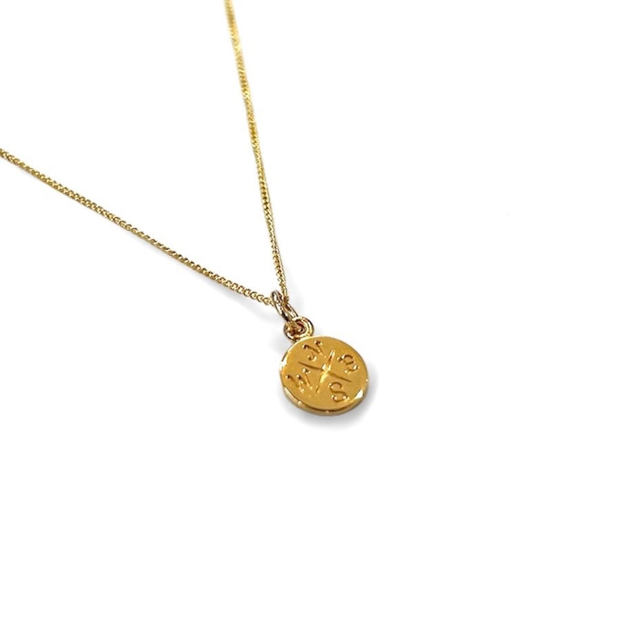 14KT Plated Small Compass Necklace