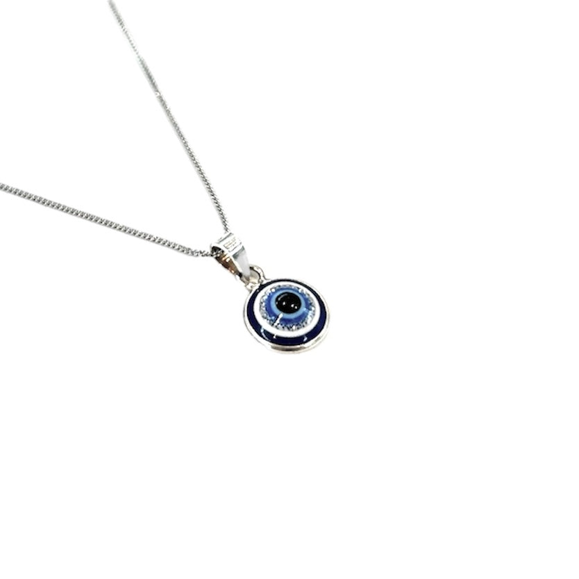 Sparkle Round Evil Eye Necklace