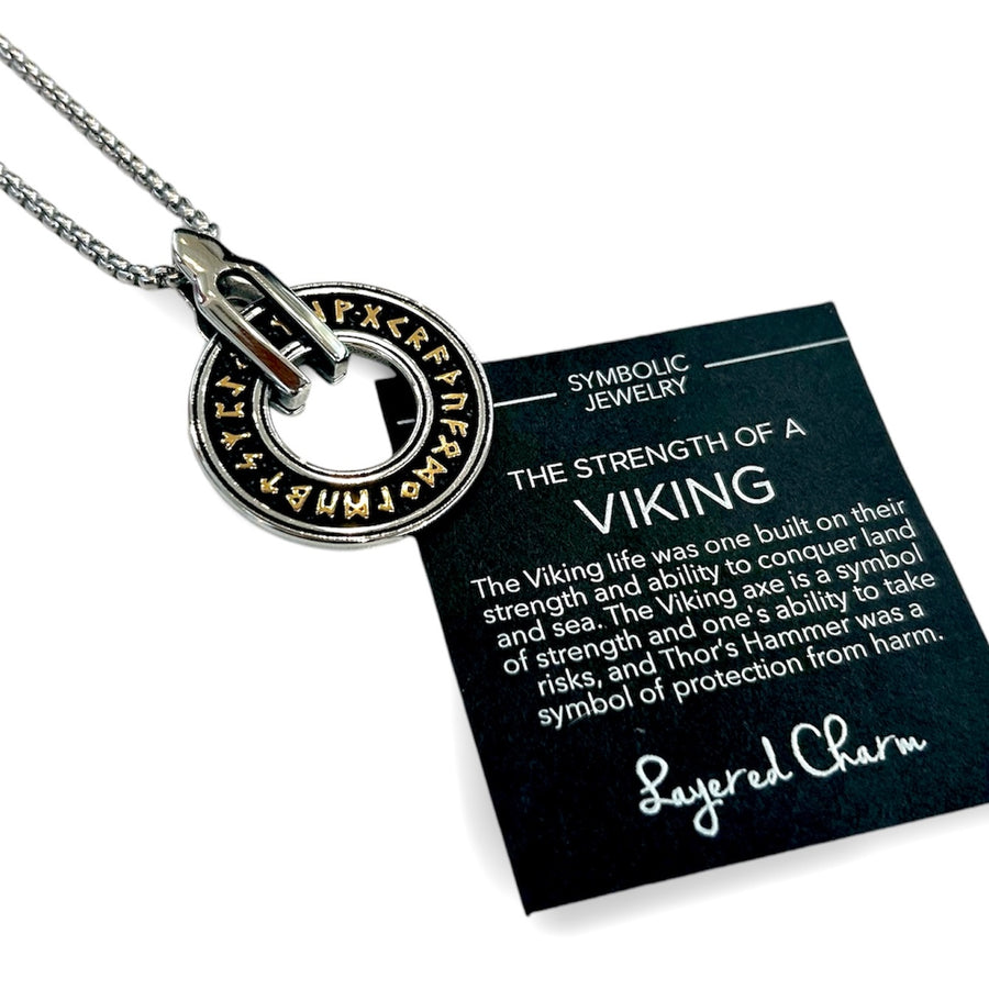 Viking Runes Circle Necklace