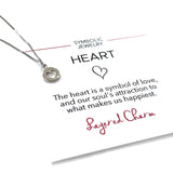 Circle Heart Cut out Necklace