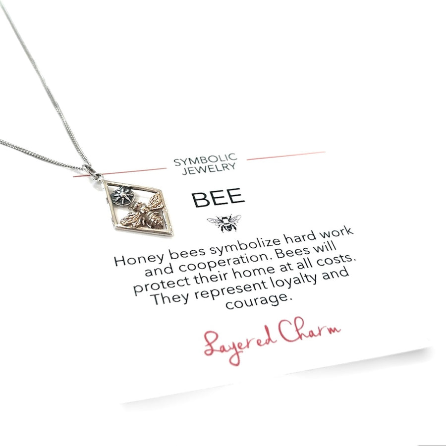 Diamond Shape Bee Necklace