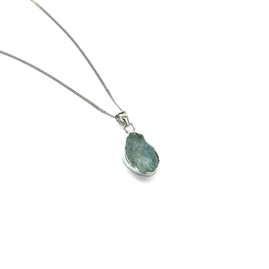 Rough Aquamarine 17mm Necklace