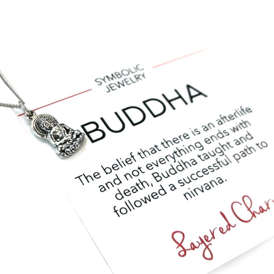 Small Buddha on Lotus Blossom Necklace