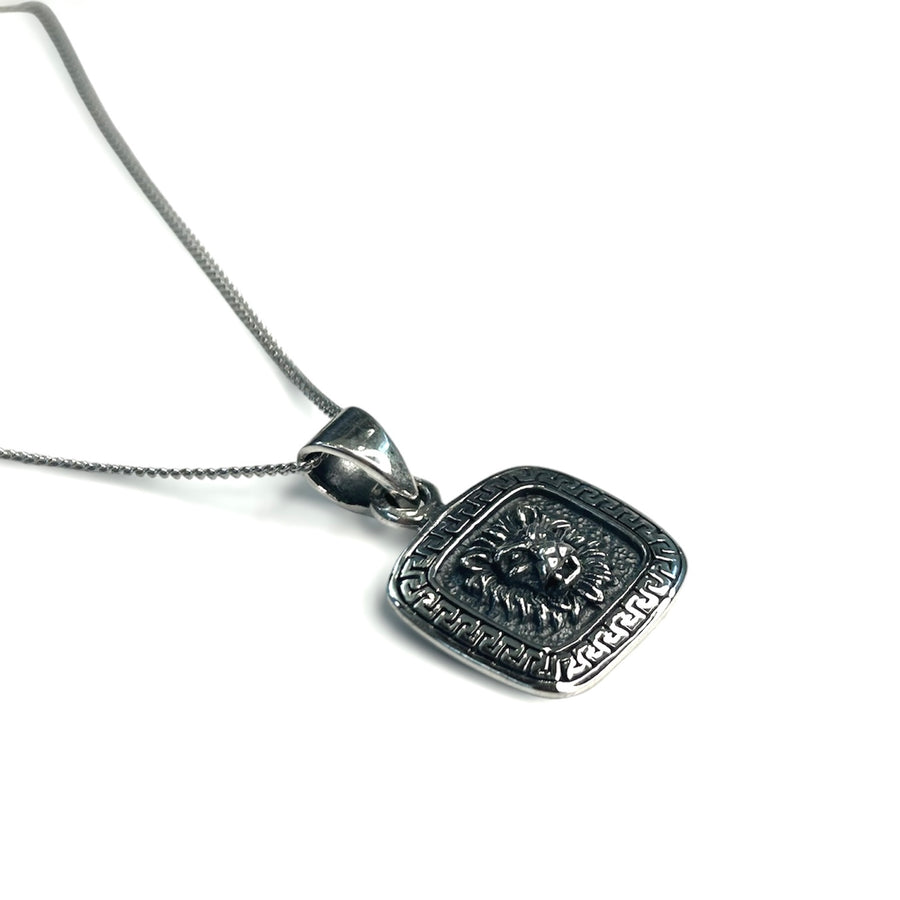 Square Lion Face Necklace