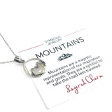 Smooth and Hammered Mountain Necklace