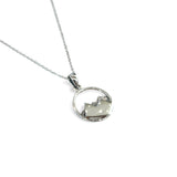 Smooth and Hammered Mountain Necklace