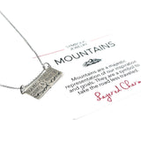 "The Mountains are Calling" Rectangle Necklace
