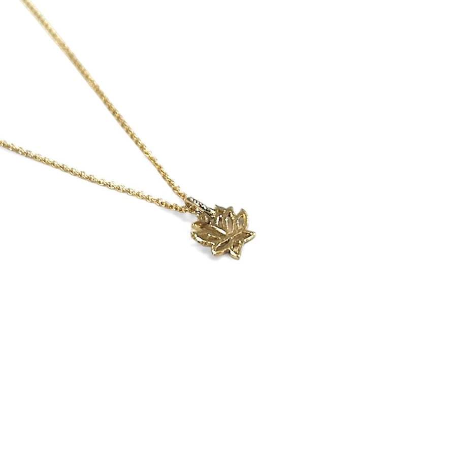 14KT Plated Small Lotus Necklace