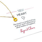 Circle Heart Cut out Necklace