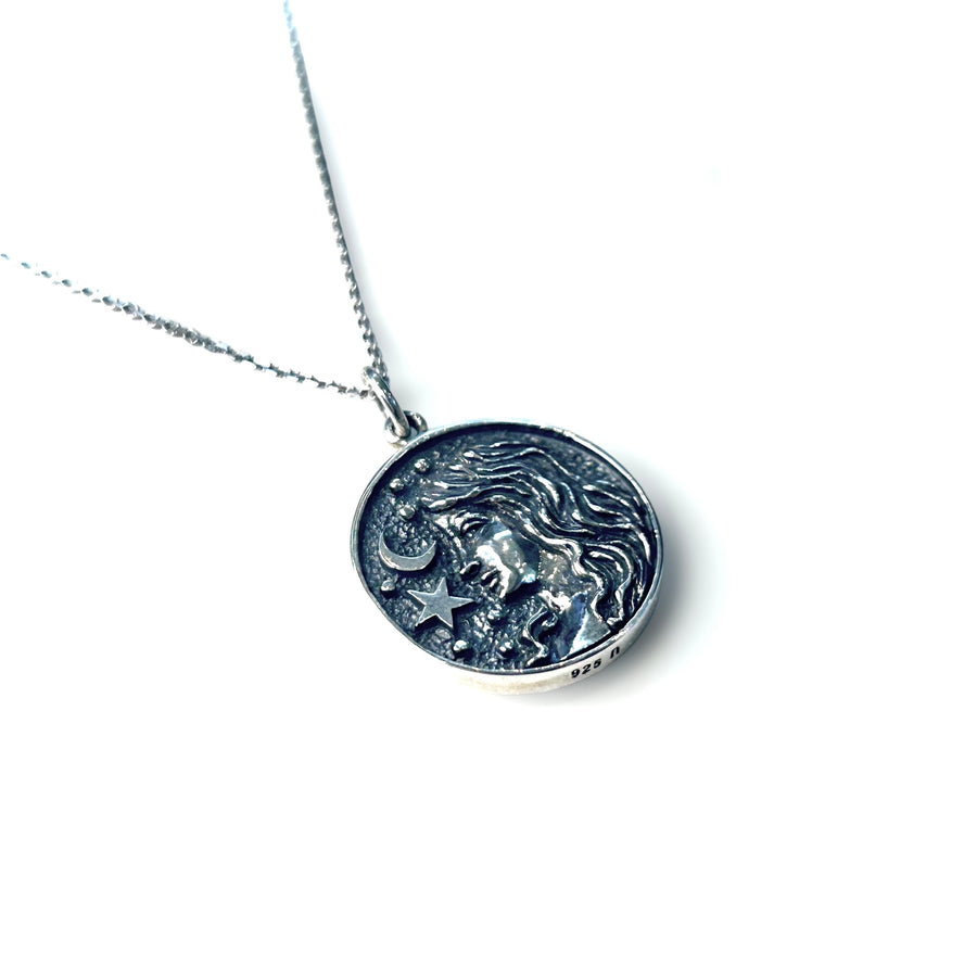 Virgo Double-Sided Coin Zodiac Necklace