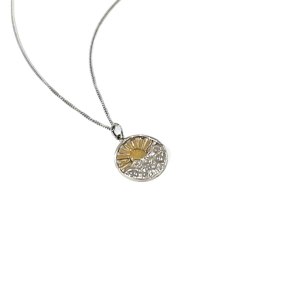 Sun & Mountain Range Necklace