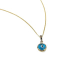 10KT Evil Eye Pendant Necklace