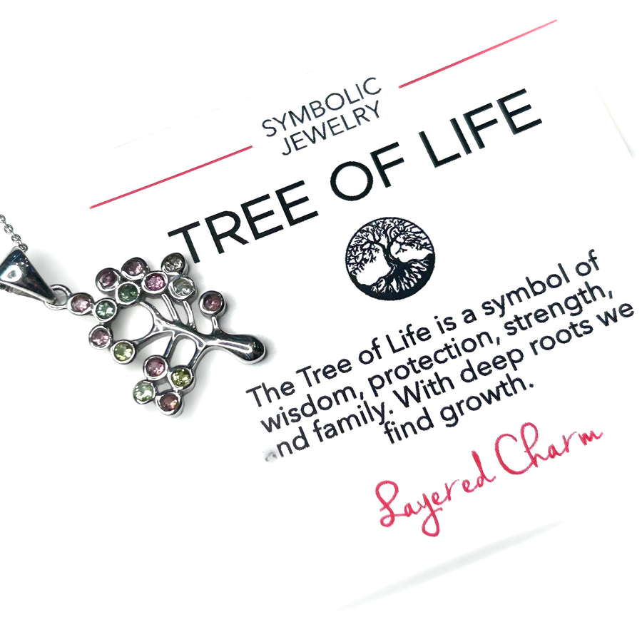 Tourmaline Tree of Life Necklace