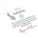 CZ Hamsa With Eye Necklace