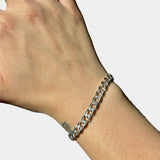 Silver Diamond Cut Curb Chain 6.8mm