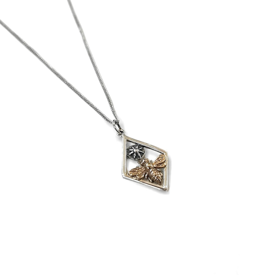 Diamond Shape Bee Necklace