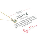 10KT Bezel Semi-Precious Pendant Necklace