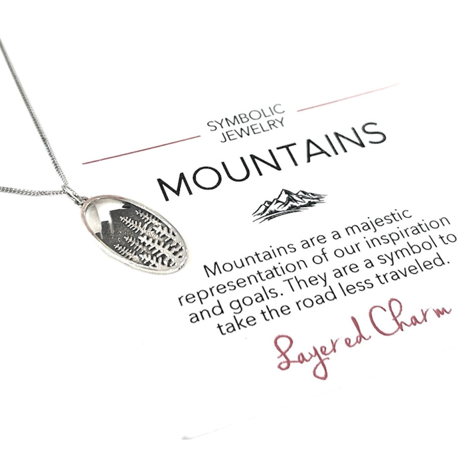 Oval Mountain and Forest Necklace