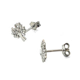 Rhodium Tree of Life Earrings