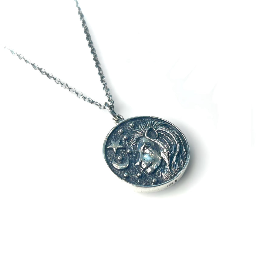 Leo Double-Sided Coin Zodiac Necklace