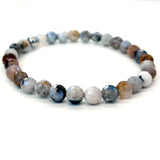 Dendritic Black Opal Stone Bracelet