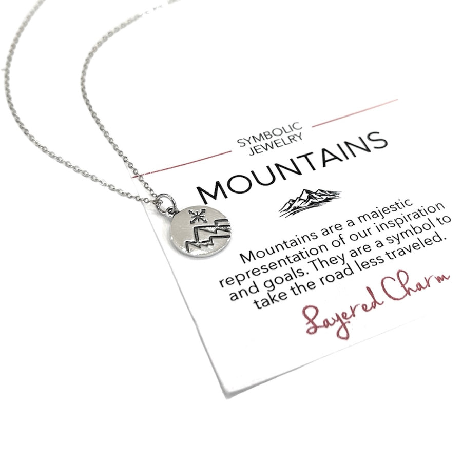 Mountain and Compass Necklace