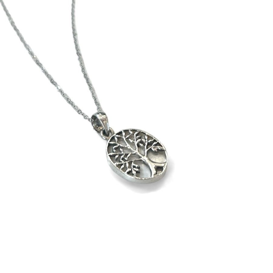 Oval Shell Tree of Life Necklace