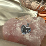 Silver Heart Etched Locket