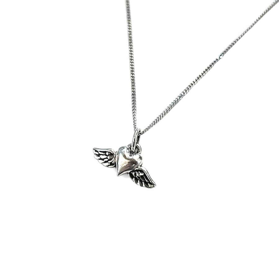 Heart and Angel Wings Necklace