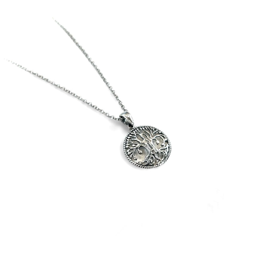 Oxidized Detailed Tree of Life Necklace