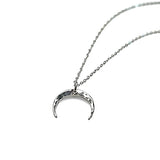 Hammered Crescent Moon Necklace
