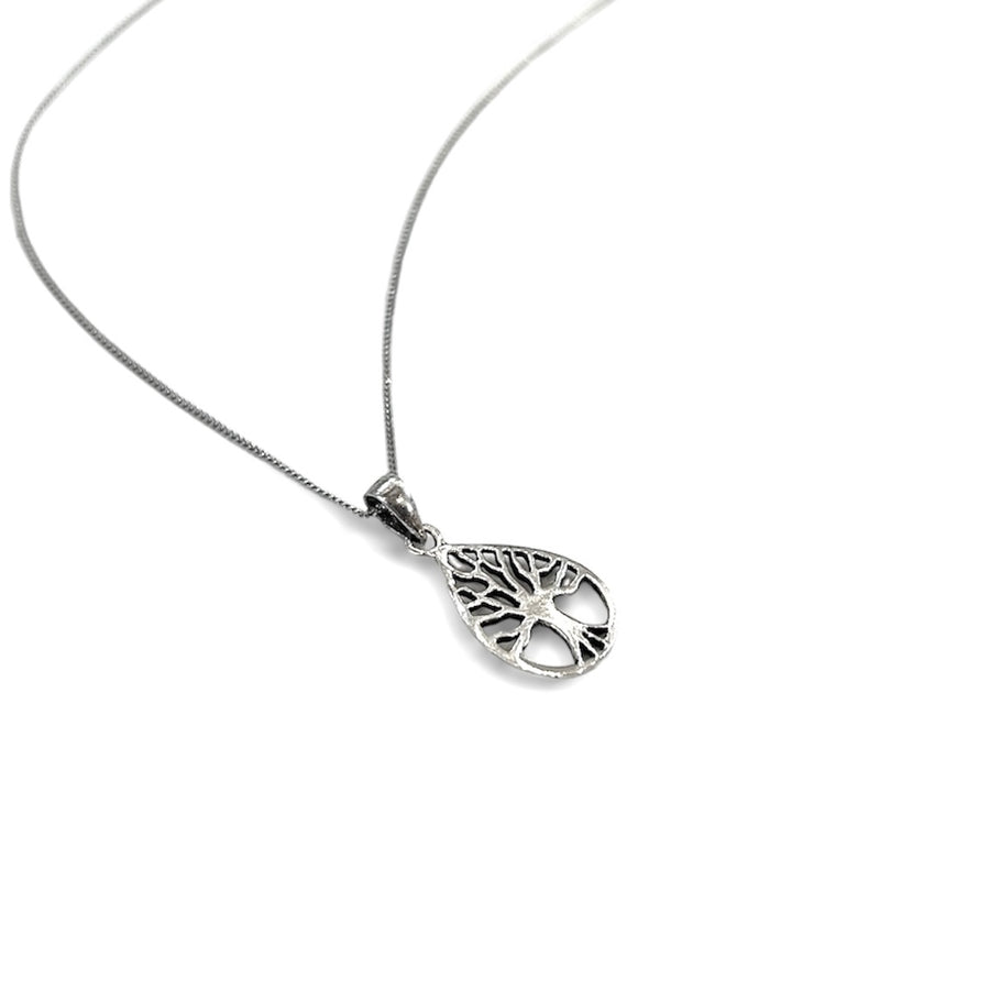 Teardrop Tree of Life Filigree Necklace