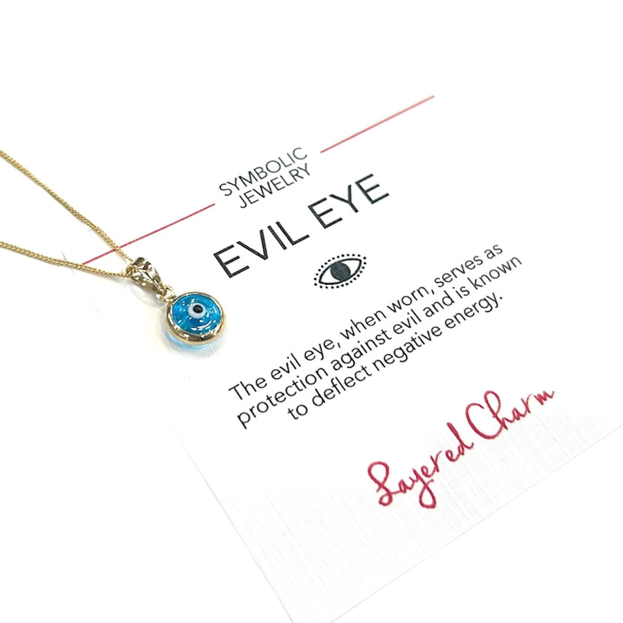 10KT Evil Eye Pendant Necklace