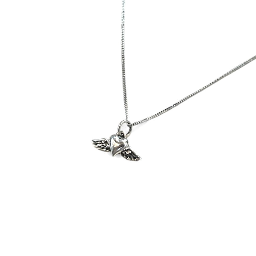 Heart and Angel Wings Necklace