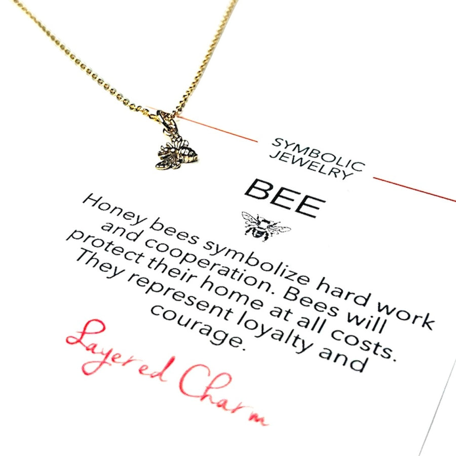 Angled Bee Necklace