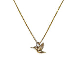 Textured Hummingbird Necklace