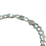 Silver Diamond Cut Curb Chain 6.8mm