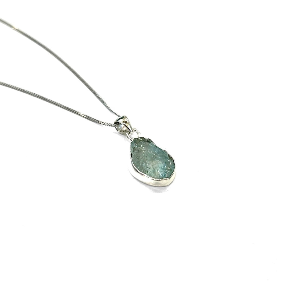 Rough Aquamarine 17mm Necklace