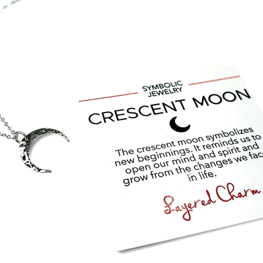 Hammered Crescent Moon Necklace