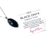 Oval Beveled Semi-Precious Necklace