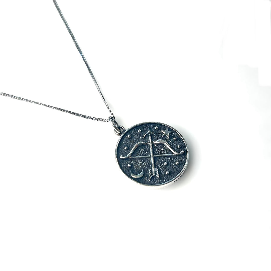 Sagittarius Double-Sided Coin Zodiac Necklace