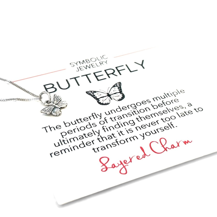 Textured Butterfly Necklace