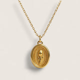 My Daughter is Beauty –Flower Coin Necklace
