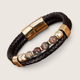 Pathfinder II Leather & Stone Bracelet