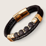 Pathfinder II Leather & Stone Bracelet